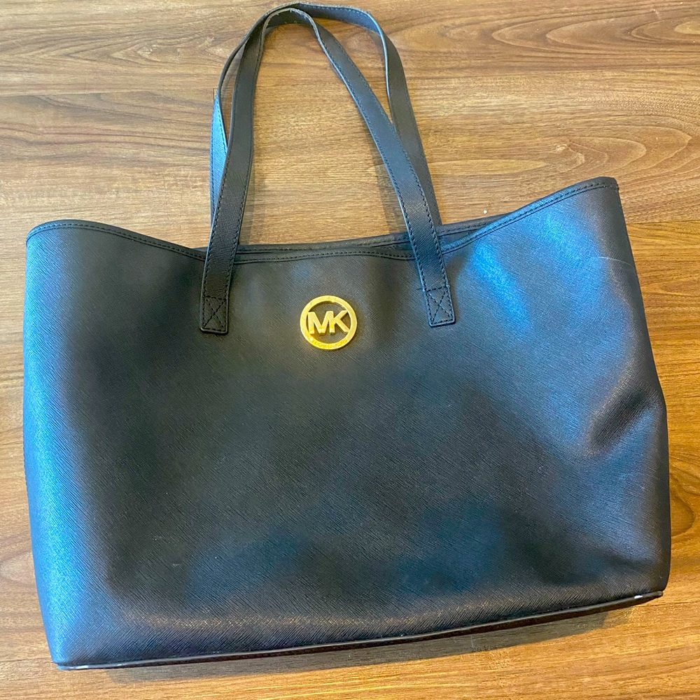 Michael Kors black tote bag